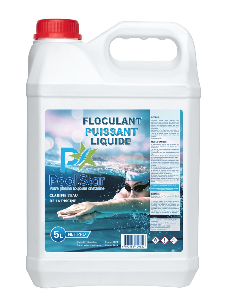 FLOCULANT LIQUIDE POOLSTAR NET PRO 5L